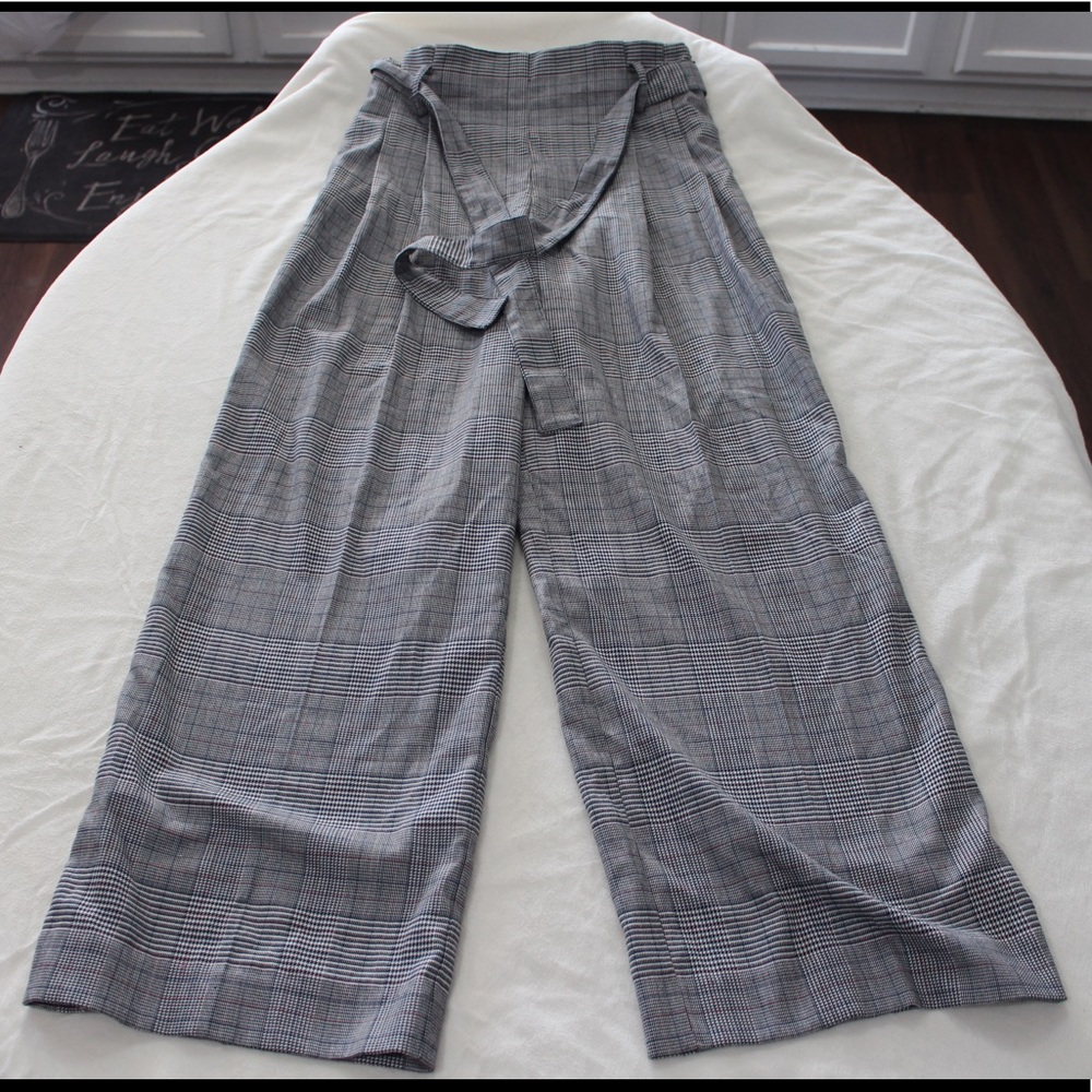 Laundry by Shelli Segal Gray Glen Plaid Pants